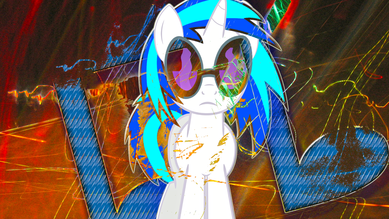 ask-dark-pulse:  Vinyl Scratch Desktop Wallpaper by ~SolarFlare-Solis 