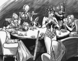 lulubonanza:  Sci-fi girls playing poker