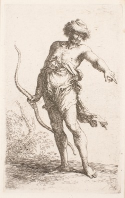 cavetocanvas:  Salvator Rosa, An Exotic Figure with a Bow, c. 1656-57 