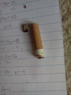 Thats how far we smoked the roach down haha &lt;3