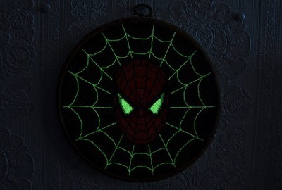 cajunmama:  (via Sparkley Spidey | Geek Crafts)  Now that I know that glow in the dark filament / string exists, I need to make a Bat-signal for my room. To go with my glow in the dark necklaces, bracelets, stars and nail polish.