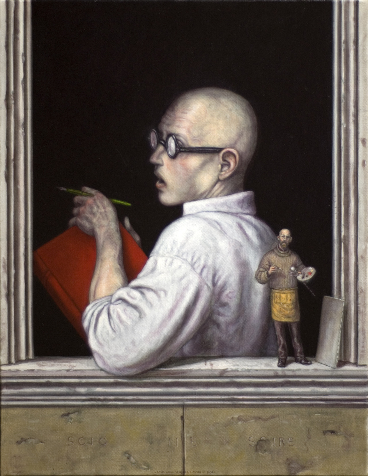 daviddallavenezia:  no.635, oil on canvas, cm.35x27, 2011 NESCIO NE SCIRE 