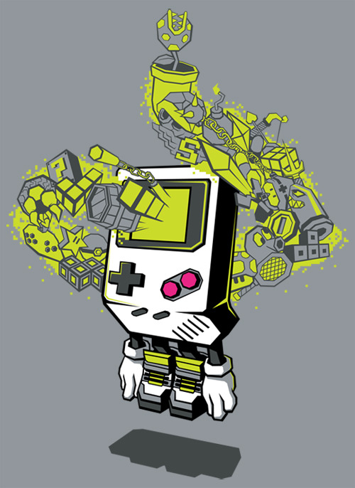 The Nintendo Game Boy greatness explodes in Tumblr artist Derin Ciler’s new shirt design. Vote 5 on it at Threadless or grab prints up at Society6.
Pixel Dreams by Derin Ciler / MEKAZOO (Facebook) (Twitter)
Submitted by: mekazoo