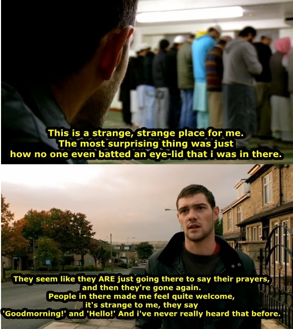 danceswithfaeriesunderthemoon: This is the first time this guy has been to a Mosque