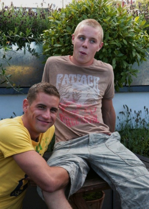 Hands up his straight buddies shorts to grope his dick.