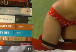 bookznslutz:  i’ve been up so long i can’t sleep, so i decided to take pictures of myself being a book slut instead… -youarenotyou 