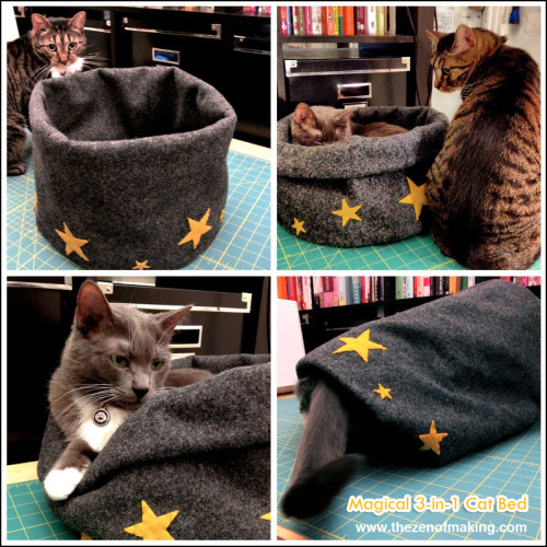 DIY Magical Three in One Cat Bed. I have three Maine Coon Cats and so when I saw this cat bed that m