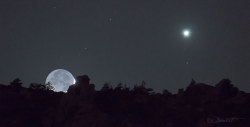 n-a-s-a:  Earthshine and Venus Over Sierra de Guadarrama  Image Credit: Daniel Fernández  