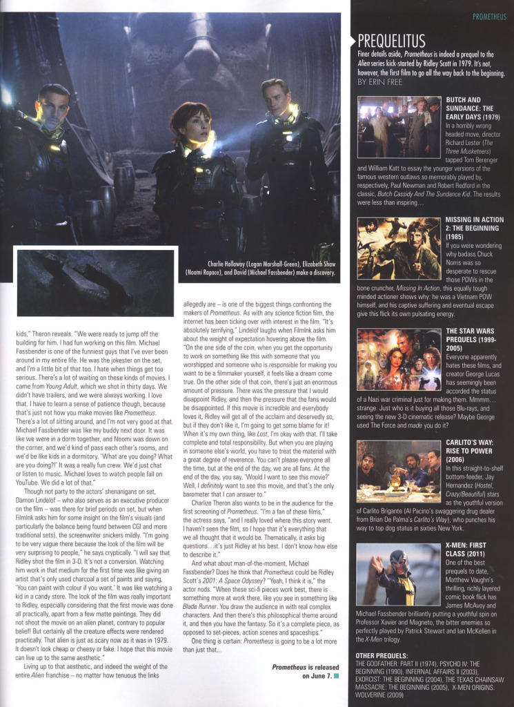 ‘Prometheus’ featured in Filmink April 2012 issue [6 x MQ] [Copy: *here* or *here*]