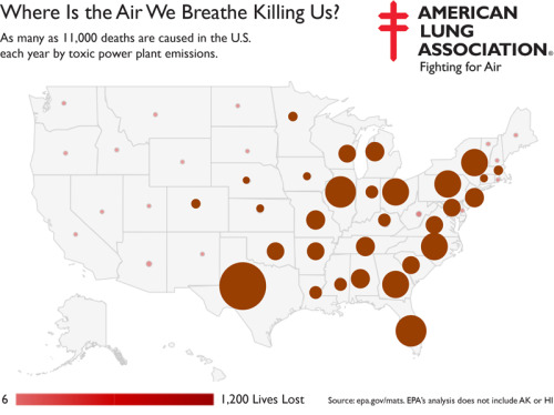 Map Shows the Country’s Dirtiest Air: Are You In a Deadly Zone? @ American Lung Association via TreeHugger
saveplanetearth: