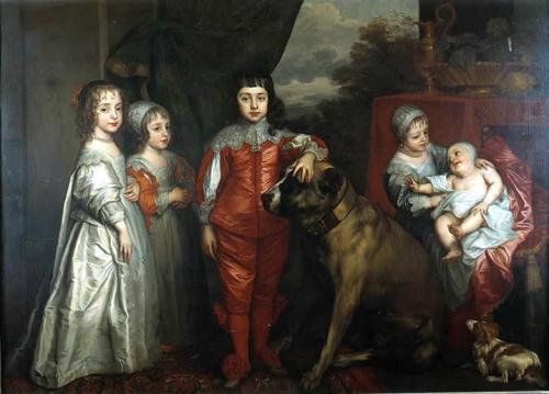 mesbeauxarts: Sir Anthony van Dyck. The Five Eldest Children of Charles I. 1637. Oil on canvas. Roy