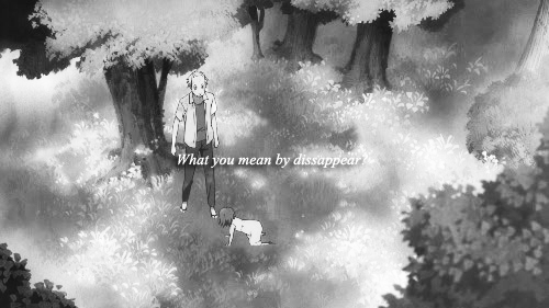 kuro-sh-iro:  Gin: If a human touched me, I'll disappear. Hotaru: What you mean by disappear？ 
