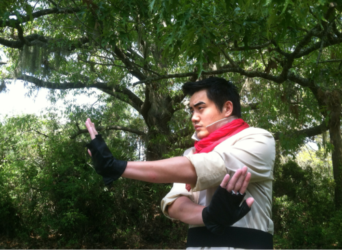 isaia:mako-cosplay:If you look at the full-size version, you can somewhat see the eyebrow…Gloves are