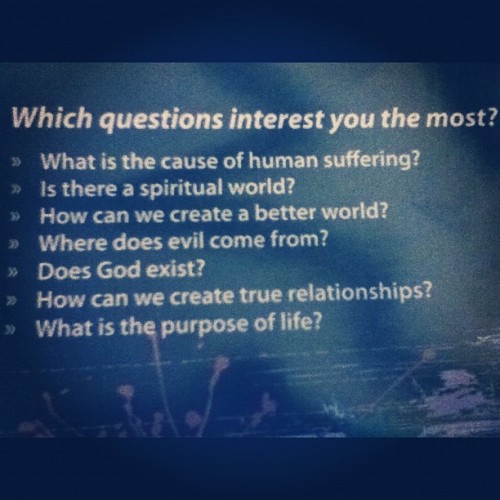A woman handed me this; I wish I knew the answers too. (Taken with instagram)