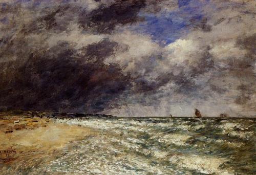 cavetocanvas:Eugène Boudin, A Squall from Northwest, 1895