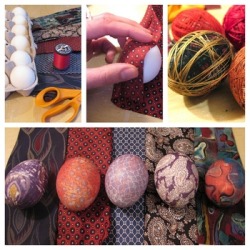 caseylalonde:  putthison:  Apparently, you can dye easter eggs with silk neckties.  (via lacasuarina)  egg-fucking-scuse me? REALLY NEAT. 