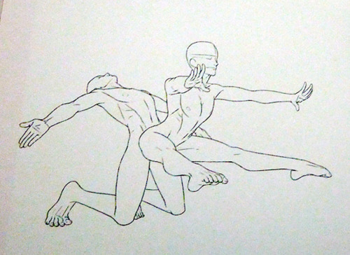 equilux:  My book of yaoi sex poses arrived in the mail today and this was one of