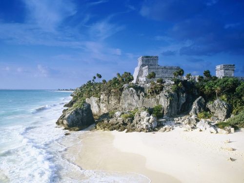 terrestrial-noesis:Ancient Mayan City of Tulum, MexicoBuilt around 1200 AD