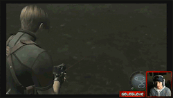 renaissancedweeb:  jakface-stuff:  caramelzappa:  Resident Evil 4 Bullets + Water  Ahahahaha, I had the same reaction! Except mine was more flailing and screaming.  That expression is hilarious XD 