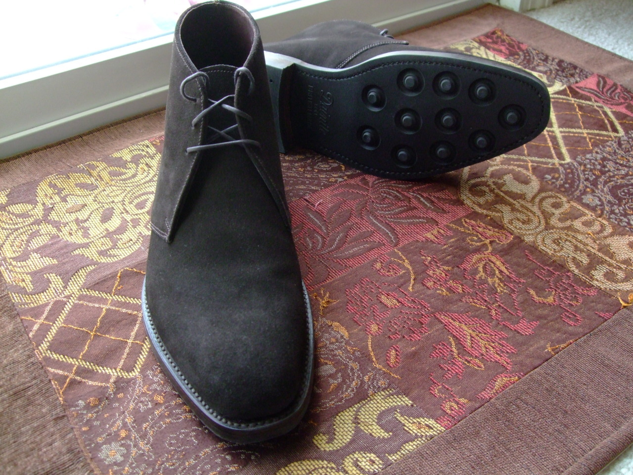 loake pimlico dark brown suede