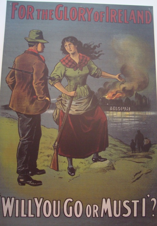 theteastainedpages:Pictures I took of Irish propaganda in the Galway Museum, Galway.