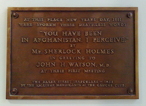 lokis-army-at-221b:imjohnlocked:Plaque at St. Bart’s hospital in London.I wasn’t ready for this