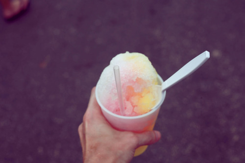 Pineapple & Strawberry Sno-Cone, Maui. 