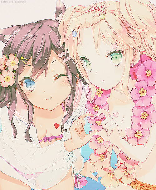 gasaii:  Beach days by Cuteg ۵ | camellia-blossom 