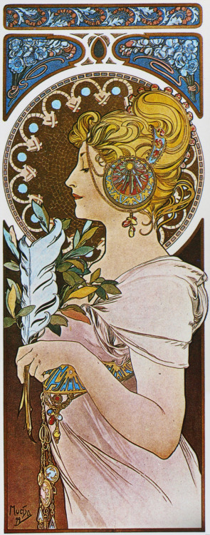 More pieces from Art Nouveau genius Mucha. His over-popularity took its toll and at the time of his 
