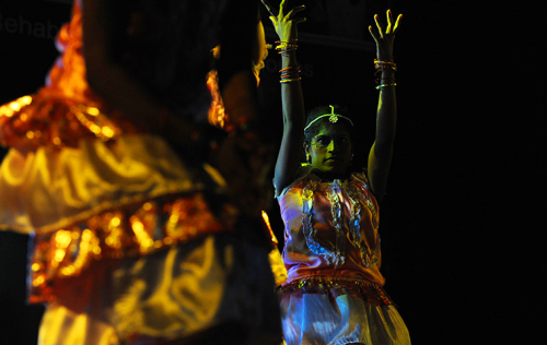 Sri Lankan former Tamil Tiger dancers perform during an official ceremony in Colombo.