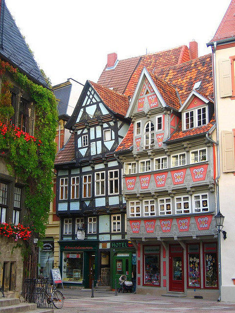 visitheworld:Beautiful saxon buildings in Quedlinburg, Germany (by salazar62).