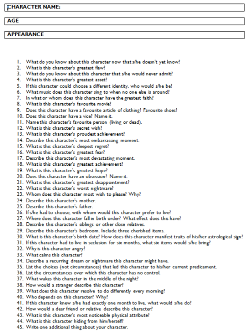accio-insanity: thisgrrlwithhands: Answer all these questions and you should have a fully-developed