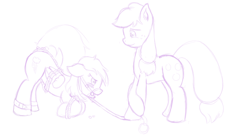 Yeah, this is going to be one of those tumblrs. I’ll tag smut with “clop”, so you can filter it if you only want to see the normal art. This was one of my daily doodles yesterday, it’s my headcanon-continuation of my Stuck picture.