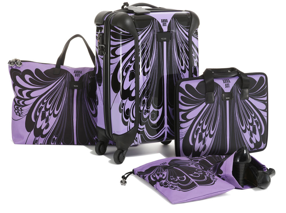 rockonannasui:
“ The long-awaited luxury luggage Tumi collaboration with Anna Sui is now available to purchase online! The line features a tote bag, carry-on luggage, computer case and a shoe bag. Click here to access the Anna Sui Travel line on...