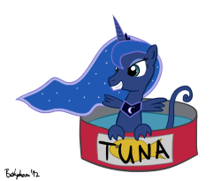 bakpony:  ALL HAIL PRINCESS TUNA!  Luna Tuna! eeeeee I don&rsquo;t get it, but that doesn&rsquo;t mean i can&rsquo;t love it. &lt;3