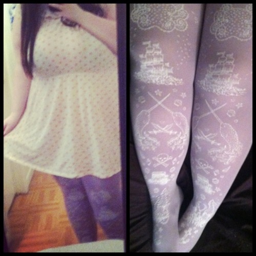 So cute! ♥ dearlydisturbed: THESE TIGHTS. Also, posting a photo of my naked arm on the internet is 