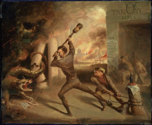 omgthatartifact: Lincoln Crushing the Dragon of Rebellion David Gilmore Blythe, 1862 The Museum of F