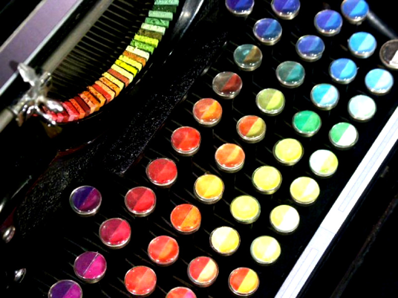  alecshao:  Tyree Callahan - Chromatic Typewriter, 2011 - A 1937 Underwood standard