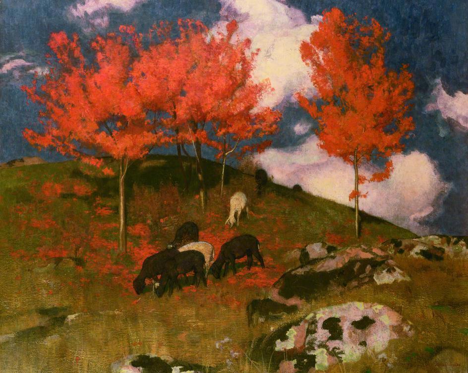 thorsteinulf:  Adrian Scott Stokes - Wild Cherries in the South Tyrol, Austria (1909)