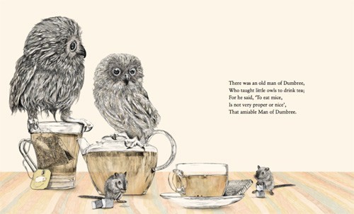 thecupsbutters:  There was an old man of Dumbree,  who taught little owls to drink