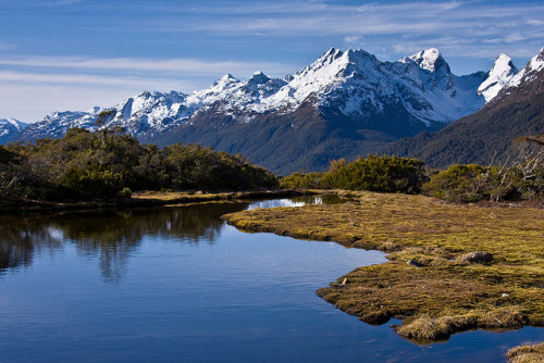 Along the Routeburn Track in Southern Alps, New Zealand (by *amy&amp;kimball).