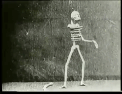 mephistosschreck:  Auguste &amp; Louis Lumière - Le squelette joyeux (1895) 