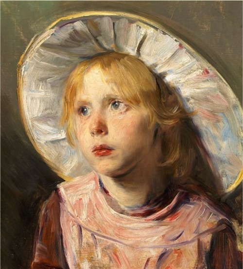 Portrait of a young girl, Bertha Wegmann. Swiss (1847 - 1926)