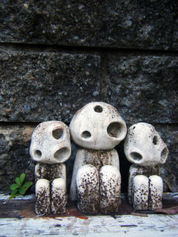 ea5e95:  Kodama Trio by Gimpbeast  TREE SPIRITS!! 