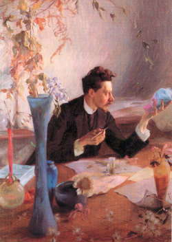 poboh:  Portrait of Emile Gallé, Victor Prouvé. French Painter, Sculptor, Printmaker (1858 - 1943) 