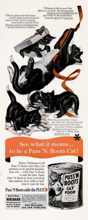 Puss &lsquo;n Boots Cat Food, 1951