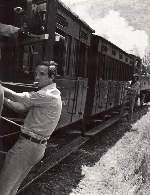 cinemamonamour: François Truffaut on the set of Les deux anglaises et le continent (Two Engl