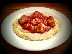 Meatballs!
I love making meatballs because they make for a couple days worth of meals. I’ve fallen in love with serving them with tomato sauce over mashed cauliflower but you can of course use veggies or julienned squash as well.
• 2 lb ground meat...