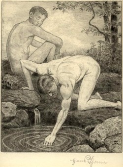 necspenecmetu:  Hans Thoma, Two Boys, 1915
