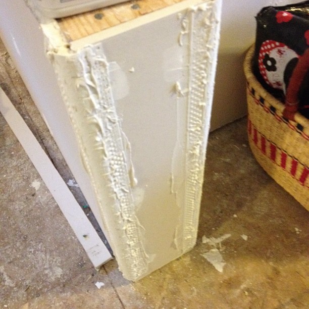 My first attempt at corner beading. We shall see if it works&hellip;, (Taken